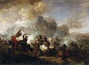 Pieter Wouwerman Skirmish of Horsemen between Orientals and Imperials Sweden oil painting artist